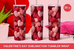 Valentines day tumbler, 3d Heart tumbler Product Image 1