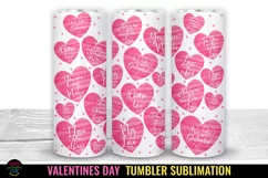  Valentines Hearts Tumbler Sublimation I 20 Oz Valentines Tumbler Wrap I 20 Oz Tumbler Wrap PNG