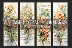 Valentine&#039;s Day, Vintage Floral Bookmarks, Printables, s18 Product Image 1