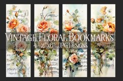 Valentine&#039;s Day, Vintage Floral Bookmarks, Printables, s20 Product Image 1