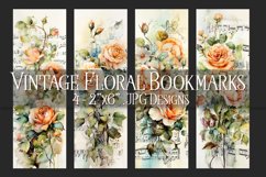 Valentine&#039;s Day, Vintage Floral Bookmarks, Printables, s21 Product Image 1