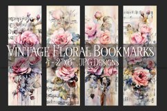 Valentine&#039;s Day, Vintage Floral Bookmarks, Printables, s22 Product Image 1