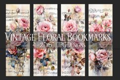 Valentine&#039;s Day, Vintage Floral Bookmarks, Printables, s23 Product Image 1