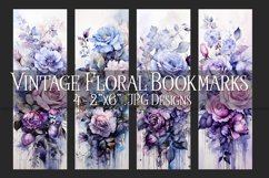 Valentine&#039;s Day, Vintage Floral Bookmarks, Printables, s26 Product Image 1