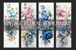 Valentine&#039;s Day, Vintage Floral Bookmarks, Printables, s5 Product Image 1