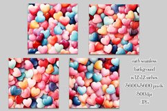 Valentine&#039;s Day, Glossy Candy Hearts Patterns, Seamless, s1 Product Image 2