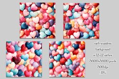 Valentine&#039;s Day, Glossy Candy Hearts Patterns, Seamless, s2 Product Image 2