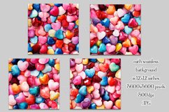 Valentine&#039;s Day, Glossy Candy Hearts Patterns, Seamless, s3 Product Image 2