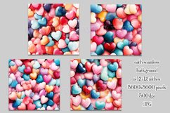 Valentine&#039;s Day, Glossy Candy Hearts Patterns, Seamless, s4 Product Image 2