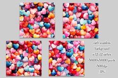 Valentine&#039;s Day, Glossy Candy Hearts Patterns, Seamless, s5 Product Image 2