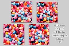 Valentine&#039;s Day, Glossy Candy Hearts Patterns, Seamless, s6 Product Image 2