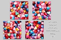 Valentine&#039;s Day, Glossy Candy Hearts Patterns, Seamless, s7 Product Image 2
