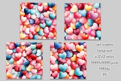 Valentine&#039;s Day, Glossy Candy Hearts Patterns, Seamless, s8 Product Image 2