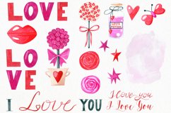 valentines day watercolor clipart png