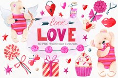 valentines day watercolor clipart png