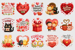 Valentine's Day clipart printable sublimation bundle png Product Image 2