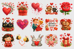 Valentine's Day clipart printable sublimation bundle png Product Image 2