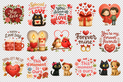 Valentine's Day clipart printable sublimation bundle png Product Image 3