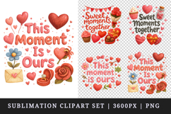 Valentine's Day clipart printable sublimation design png Product Image 1