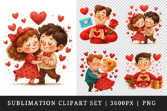 Valentine's Day clipart printable sublimation design png Product Image 1