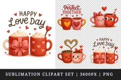 Valentine's Day clipart printable sublimation design png Product Image 1