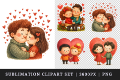 Valentine's Day clipart printable sublimation design png Product Image 1