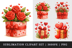 Valentine's Day clipart printable sublimation design png Product Image 1
