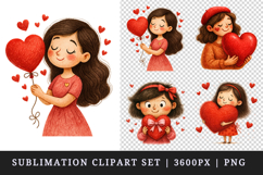 Valentine's Day clipart printable sublimation design png Product Image 1