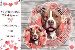 Dog Wind Spinner Sublimation, Pit Bull Wind Spinner PNG Product Image 1