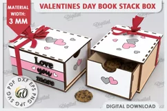 Valentine's Day Box Laser Cut. Valentine Day Gifts SVG Product Image 1
