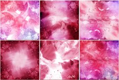 12 Watercolor Floral Backgrounds with Hearts - JPG Product Image 4