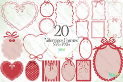 Valentines Frames SVG PNG Clipart Bundle Product Image 1