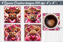 Square Coaster bundle | Funny Cow coaster Product Image 7