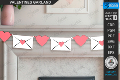 Valentine’s Day Garlands Laser Cut Bundle | Wall Decor SVG Product Image 7