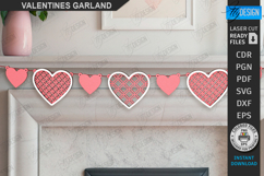 Valentine’s Day Garlands Laser Cut Bundle | Wall Decor SVG Product Image 8