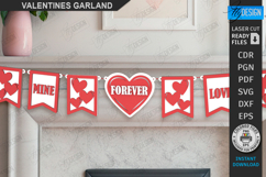 Valentine’s Day Garlands Laser Cut Bundle | Wall Decor SVG Product Image 9