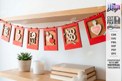 Valentine's Day Garland Laser Cut | Heart and Love Bunting S Product Image 1