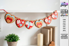 Valentine's Day Garlands Laser Cut Bundle | Romantic Banner Product Image 6
