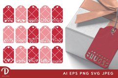 Valentine's Gift Tag Paper Cut SVG Bundle Product Image 1