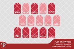 Valentine's Gift Tag Paper Cut SVG Bundle Product Image 2