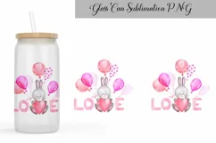 Valentines Glass Can Wrap | Valentines Libbey Glass Product Image 2