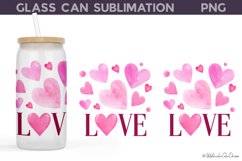 Valentines Glass Can | Valentines Libbey Glass Sublimation Product Image 2
