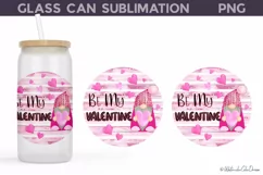 Valentines Glass Can Wrap | Valentines Libbey Glass Product Image 3