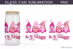 Valentines Glass Can Wrap | Valentines Libbey Glass Product Image 4
