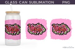 Valentines Glass Can | Love Libbey Glass Sublimation Product Image 1