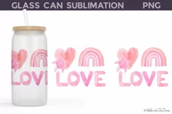 Valentines Glass Can | Valentines Libbey Glass Product Image 5