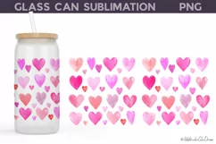 Valentines Glass Can Wrap | Valentines Libbey Glass Product Image 6