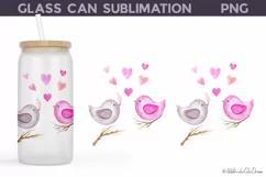 Valentines Glass Can Wrap | Valentines Libbey Glass Product Image 7