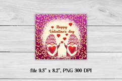 Valentines gnome tumbler sublimation design wrap 20 Oz, gnome tumbler design, gnome tumbler wrap.
