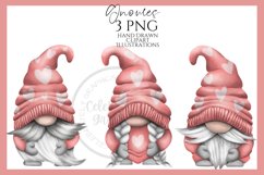 Valentines Gnomes Clipart Png - Hand Drawn Product Image 1